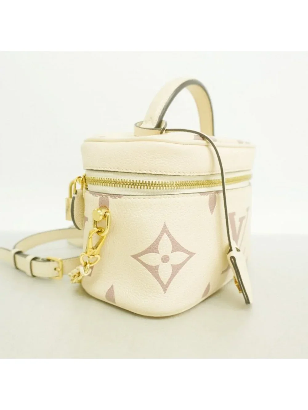 Louis Vuitton Vanity Bag Monogram Empreinte Bicolor PM Cream Bois Droz 2-Way